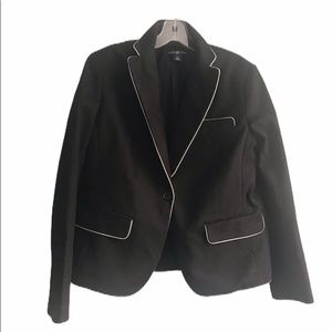GAP Black Blazer with White Piping